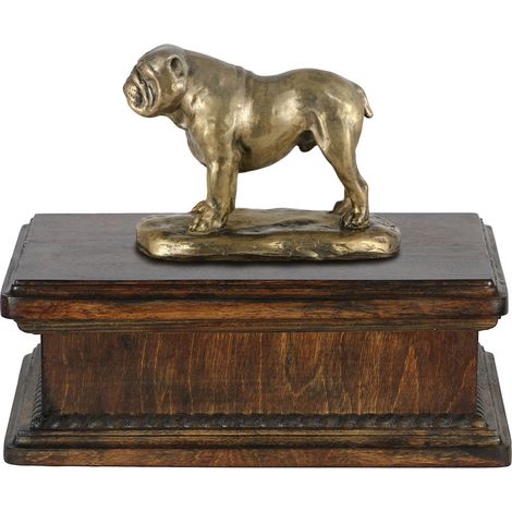 Bouledogue anglais, urne funéraire pour chien, urne classique avec statuette, urne élégante avec un chien par Art-Dog (1/5)