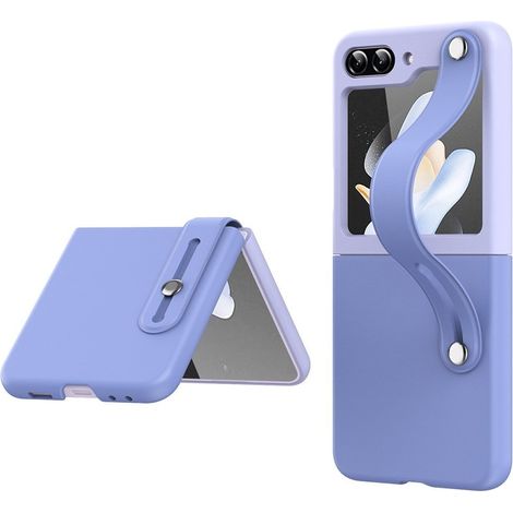 Custodia con cinturino e supporto per Samsung Galaxy Z Flip5 5G, blu/viola (1/5)