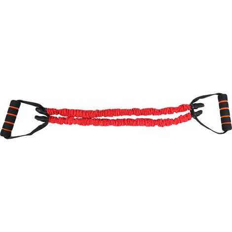 Bande de résistance élastique longue pour rééducation après AVC, entraînement fitness seniors, tension 40LB rouge (1/5)