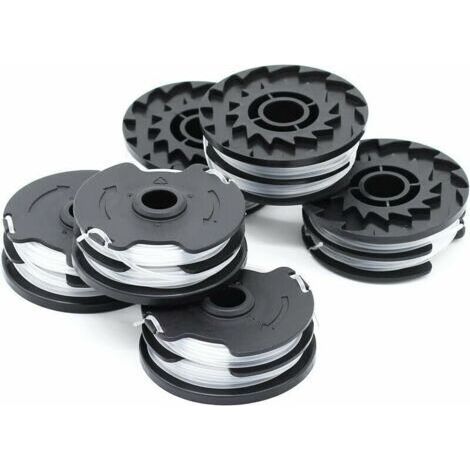 [JAMAIS UTILISÉ]Accessoire pour coupe-bordure,Lot de 6 bobines de fil de rechange pour débroussailleuse sans fil LIDL Parkside PRTA 20-Li A1, B2, C3, PRT 550 A1, A3, PRT 300 A1-2 x 4 m 1,6 mm (1/4)