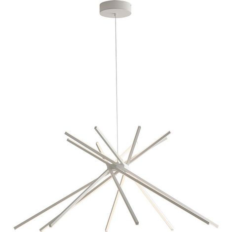 "Sospensione SHANGHAI in alluminio bianco 56W 3000K (Luce calda)" (1/4)
