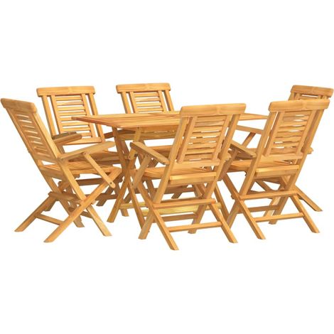 Maison Exclusive - Set da Pranzo da Giardino 7 pz in Legno Massello di Teak
