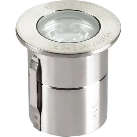 Faretto nobile da incasso tondo da pavimento 2w inox ip67 luce calda 3000k - gl019rss30s