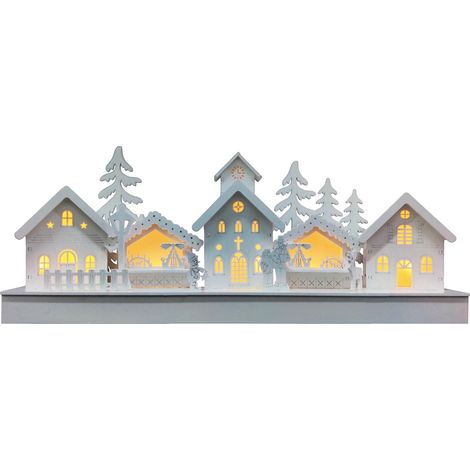 TrendLine Deko Holz 44 x 9 x 18 cm weiß Figur