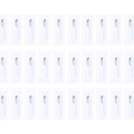50 lames semi-permanentes pour microblading, aiguilles à sourcils manuelles (0,35 mm, 2 rangées, 15 broches) – lot de 50 pièces. (1/5)