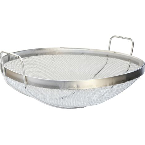 CRIVELLO PER MURATORE maglia rete mm 2 x 2  In ferro zincato Completo di manici.