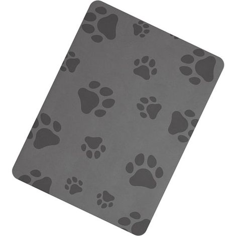 Alfombrilla absorbente reutilizable para comederos de perros, antideslizante y duradera, ideal para el hogar. (1/5)