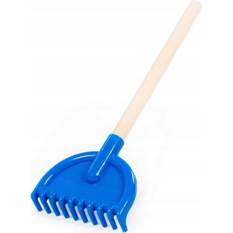 Rastrello da spiaggia ecologico con manico in legno, grande rastrello da spiaggia da 38 cm (1/4)