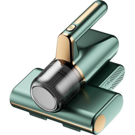 Vas de la poussière à l'acarien, 4800mAh Retailage à Vide à Vide à Main avec lumière UV 14 kpa puissante pour canapé, lit, Tapis, vêtements Vert (1/5)