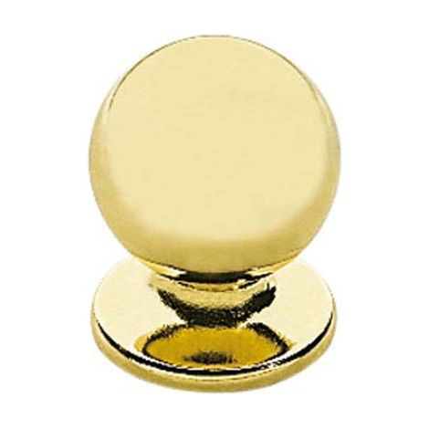Bouton boule de diamètre 25mm en zamak sur platine laiton satiné - CADAP - 00401/6S