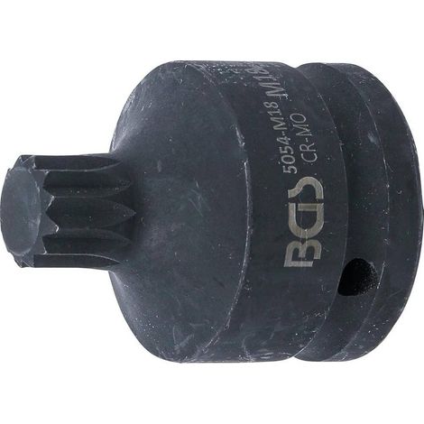 Douille à Embouts Choc 55 mm - 20 mm (3/4) M18, Denture Multiple Intérieure XZN - Résistante et Précise - D-Work (1/5)