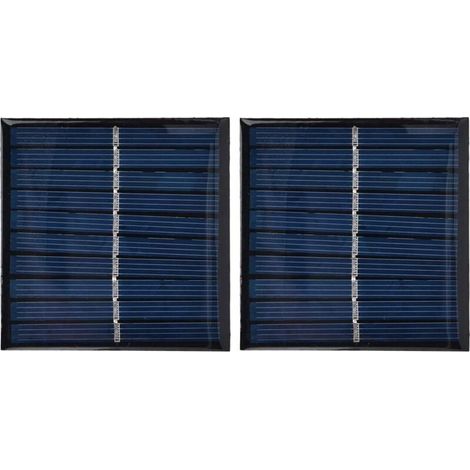 Packung mit 2 Mini-Solarmodulen, tragbar, verkapselte Zellen, Epoxidharz, flexibel, zur Selbstmontage, 0,7 W, 5 V, 0 bis 140 mA