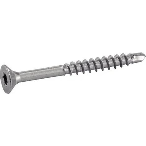 200 Vis Autoperceuses pour Bois Aggloméré Tête Fraisée Six Lobes 4 x 40 mm - Inox A2 - D-Work