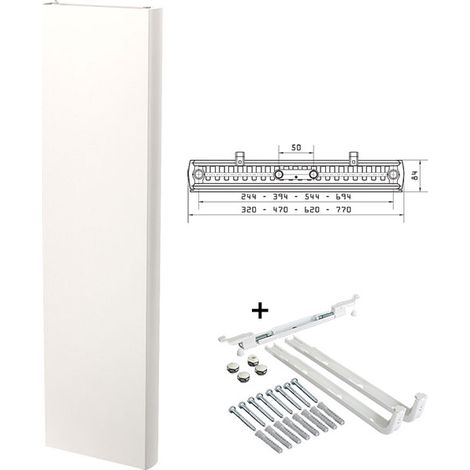 Purmo Kos V Vertikalheizkörper Typ 21, 1800x470 mm (HxL), plan, F29211800451130 (1/4)