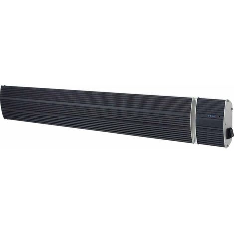 Sined Heat Black 1800 Radiateur Infrarouge Dexterieur En Aluminium 1800w Noir Ondes Longues Sans Emission De Lumiere Ip65 Adapte a La Poussiere Et a La Pluie En Exterieur Avec Telecommande