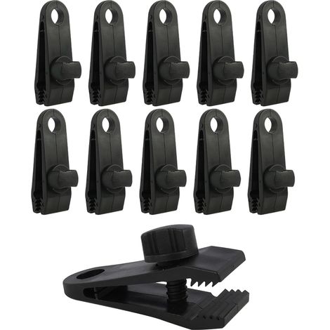 Attaches Anti-Vent pour Bâche Résistante – Pinces Crocodile à Verrouillage Automatique Légères – Idéales pour Camping, Piscine et Abris (10 Pièces) (1/4)
