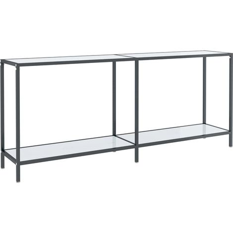 Maison Exclusive - Table console Blanc 180x35x75,5 cm Verre trempé (1/5)