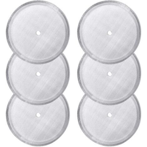 6 Pack French Press Replacement Strainer Filters, Reusable Stainless Steel Mesh Filters for 1000ml/34oz/8 Cup Universe French Press Coffee Makers (1/4)