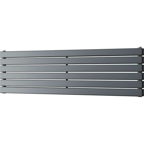 Typhoon Axis - Anthracite Horizontal Radiator H408mm x W1400mm Double Panel (1/3)
