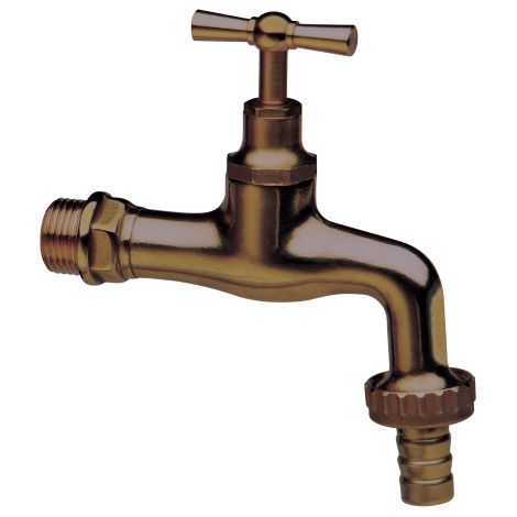 Robinet laiton antique raccord 1/2 m avec raccord de tuyau pour fontaine