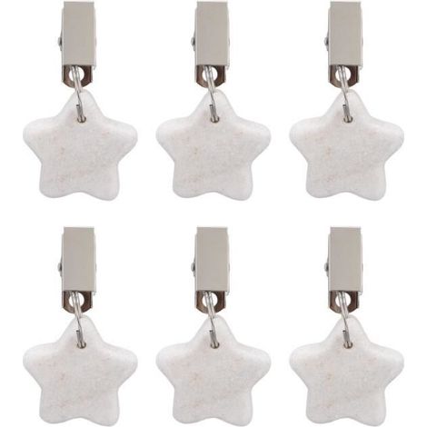 Poids de nappe - ZERONE - 6 Pcs - Marbre - Acier Inoxydable - Étanche et Antirouille (1/4)
