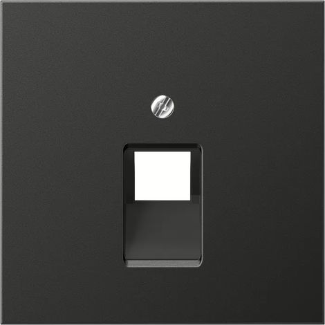 Jung Abdeckung für IAE/UAE-Anschlussdosen, 1 x 8-polig, Aluminium lackiert, Serie LS, anthrazit AL 2969-1 UA AN (1/2)