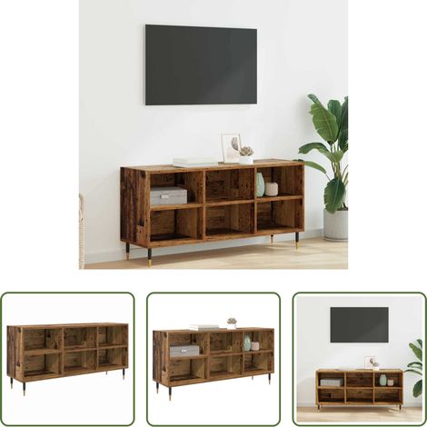 Wohnzimmer Schrank - TV-Schränk Altholz 103,5 x 30 x 50 cm Holzwerkstoff (1/5)