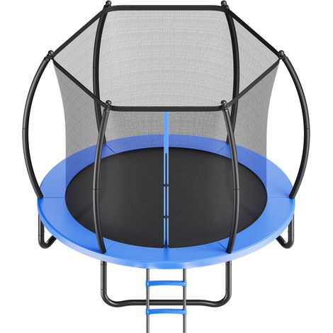 Mophorn Trampolín de Exterior 244 x 220 cm, Cama Elástica para Niños con Red de Seguridad y Almohadilla Acolchada, Capacidad de Hasta 120 kg, Ideal para Uso al Aire Libre y como Regalo de Cumpleaños (1/5)
