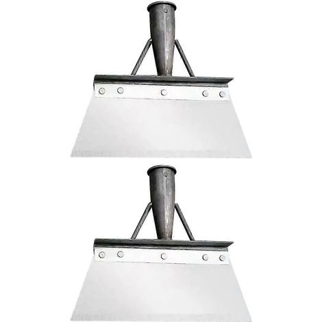 Pelle de jardin robuste pour enlever la mousse et la neige - Grattoir en acier multi-usages pour l'entretien de la pelouse et l'aménagement paysager du jardin (2 pièces) (1/5)