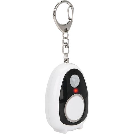 Alarme personnelle portative de sécurité individuelle avec lampe LED, dispositif anti-agression pour auto-défense, signal d'urgence sonore, protection quotidienne en déplacement. (1/5)