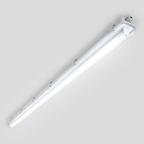Jiubiaz LED Feuchtraumleuchte Badlampe Keller Wannenleuchte Tube Lamp 120cm 1 x 18W T8 Röhre Neutralweiß 4500K IP65