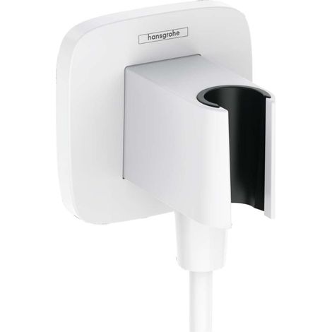 Hansgrohe Fixfit - Wandanschlussbogen mit Brausehalter, weiß matt 26887700 (1/2)