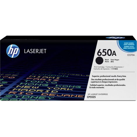 HP 650A Black Original LaserJet Toner Cartridge Cartuccia Toner 1 pz (1/4)