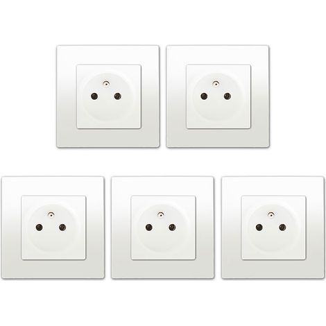 SIEMENS LOT 5 Prise 2P+T Blanc Delta Viva + Plaque Blanc (1/2)