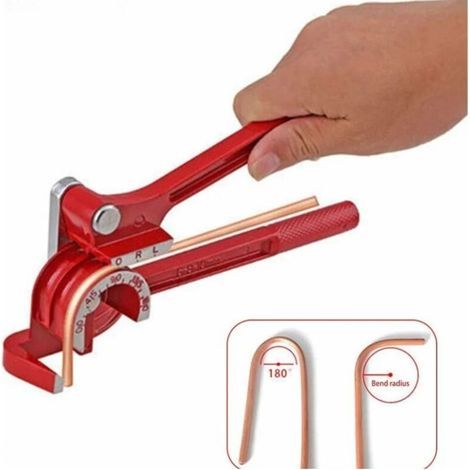 3-in-1-Rohrbiegegerät (manuell) Größen: 1/4", 5/16", 3/8", 180-Grad-Hebeltyp, Hochleistungsbiegen, Kupfer, Messing, Aluminium und Weichmetall für Wasser- und Gasleitungen in der Heizungs-, Lüftungs- u (1/5)