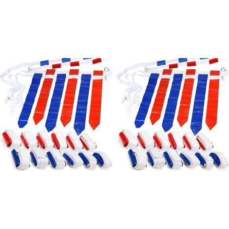 Ensemble de Football à Drapeaux Coulissants RéGlables pour 24 Joueurs, 3 Drapeaux par Ceinture, 72 Drapeaux au Total pour Les Joueurs Adultes Enfants (1/5)