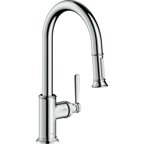 Axor Montreux - Küchenhebelmischer mit ausziehbarer Dusche, Chrom 16581000 (1/2)