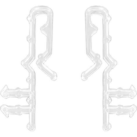 10 Sets horizontaler Holzjalousien, Mini-Jalousien, feste Halterungen, 2-1/8 Zoll verdeckte Kanal-Gardinenclips (1/5)