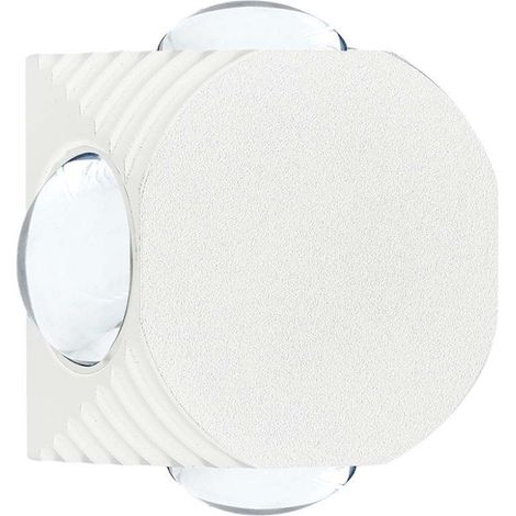 Aplique de pared LED V-TAC de 4 W con 4 haces de luz, cuerpo blanco, blanco natural, IP54