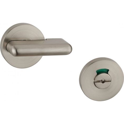 Verrou à voyant pour WC, Ø50mm, nickel satiné - (1/2)