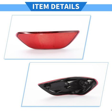Feux de gabarit Feu Pare-Chocs pour Porsche Cayenne Base Diesel 2014 ABS Arrière Droit Rouge (1/5)