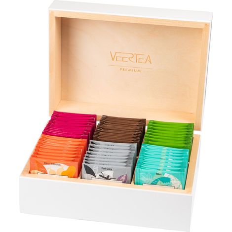 Scatola di tè bianco Veertea con 90 bustine (1/3)