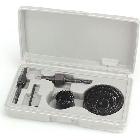 Kit de scie cloche bimétallique en acier au carbone 11 pièces 19-64mm, kit de scie cloche pour bois, cloisons sèches et plaques de plâtre (1/2)