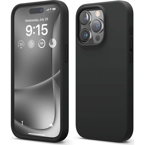 BMW BMHMP15LSILBK2 Coque MagSafe en silicone liquide Signature pour iPhone 15 Pro 6,1" noir/noir
