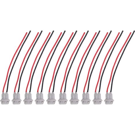 10 douilles ampoules T10 LED faisceau – Étanches caoutchouc cuivre adaptateur voitures camions remorques bateaux T10-4 (1/5)