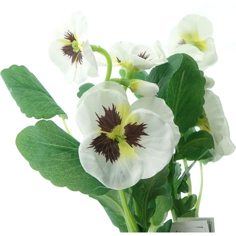 GASPER Stiefmütterchen Weiß mit Auge 34 cm - Kunstblumen (1/2)