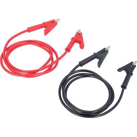 1 Paire de Pinces de Test Électriques en Laiton avec Double Embout Crocodile pour Câblage (1/5)