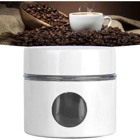 Luftdichtes Vorratsglas für die Küche, luftdichtes Glas für Kaffeebohnen, kleines weißes Glas (1/5)