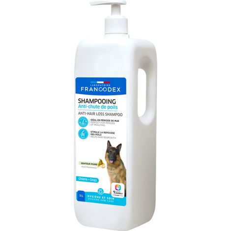 Shampoing Anti-Chute de Poils senteur poire 1 L pour Chien - Francodex