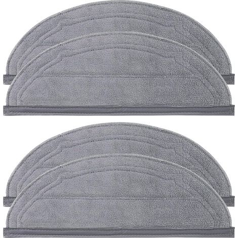 Lot de 4 Serpillières en Microfibre Lavables pour Robot Aspirateur Roborock Q10 S5 et Q10 S5+ - Lingettes de Rechange (1/5)